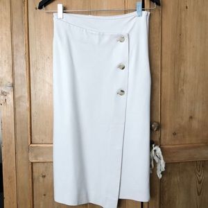 Aritiza Babton Ivory wrap skirt